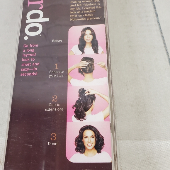 Jessica Simpson Hair Do Clip In Hair Extensions 15" Wavy Glazed Strawberry - Picture 9 of 12